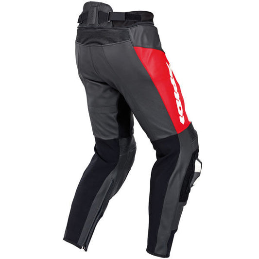 Spidi RR Pro Leather Sports Motorcycle Motorbike Trousers - Black / Red