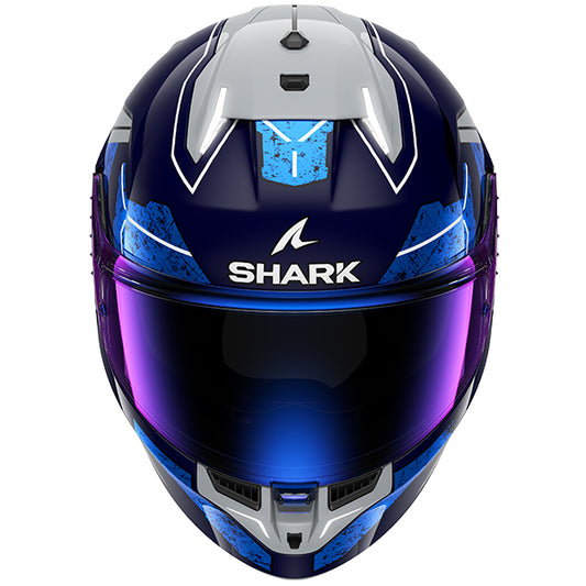 Shark Skwal I3 Rhad Helmet BUS - Blue / Chrome / Silver