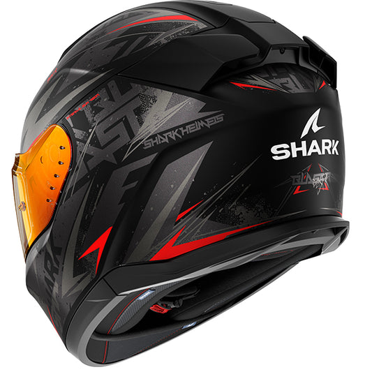 Shark D-Skwal 3 Blast-R Helmet Mat KAR - Matt Black / Red