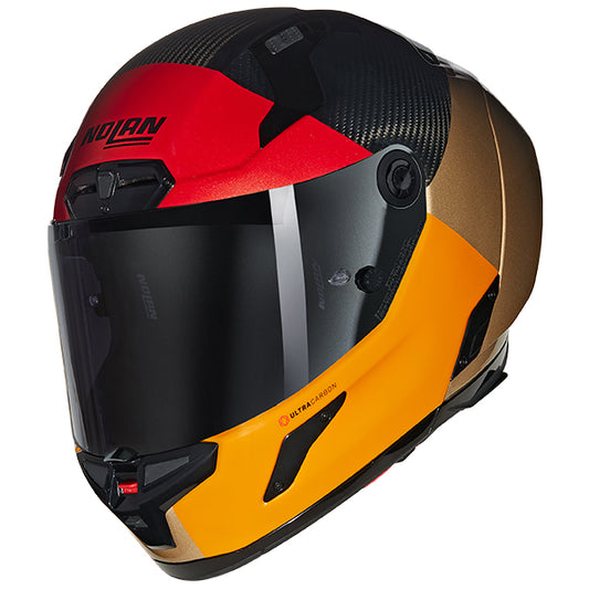 Nolan X-804 RS Blocco 349 Helmet - Red / Orange