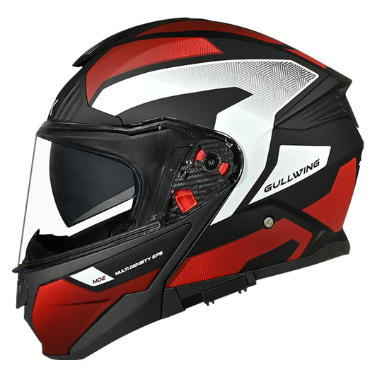 SMK Gullwing V2 Sonic Helmet MA231 - Matt Black / Red / White