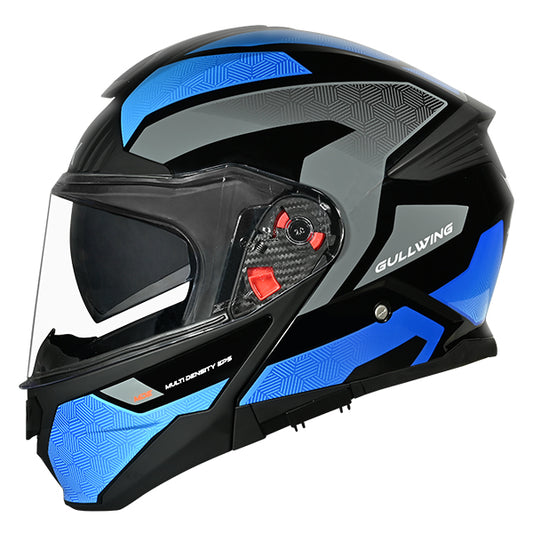 SMK Gullwing V2 Sonic Helmet GL256 - Black / Blue