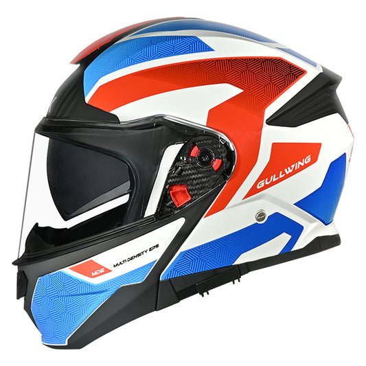 SMK Gullwing V2 Sonic Helmet GL153 - White / Blue / Red
