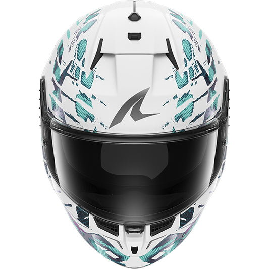 Shark D-Skwal 3 Reptaia Helmet WXW - White / Green