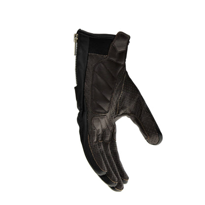 Viper Retro Stripe Leather Gloves - Black / Brown