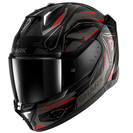 Shark Skwal I3 Linik Helmet KAR - Black / Anthacite / Red