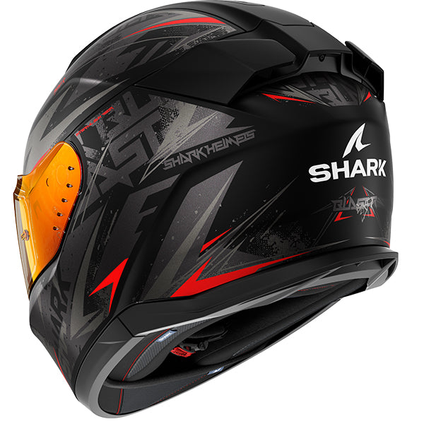 Shark D-Skwal 3 Blast-R Helmet Mat KAR - Matt Black / Red