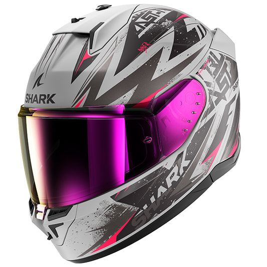 Shark D-Skwal 3 Blast-R Helmet Mat SVX - Matt Silver / Pink