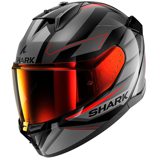 Shark D-Skwal 3 Sizler Helmet KAR - Black / Anthracite / Red