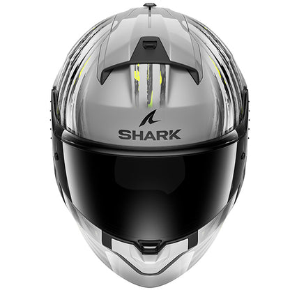 Shark Ridill 2 Assya Helmet - Silver / Black / Yellow SAY