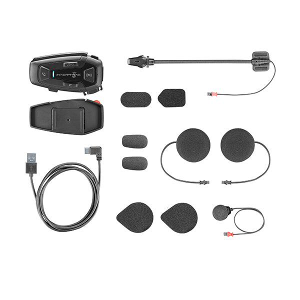 Interphone UCOM8R Bluetooth Intercom pack contents