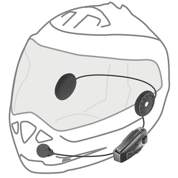 Interphone UCOM8R Bluetooth Intercom full face fitment