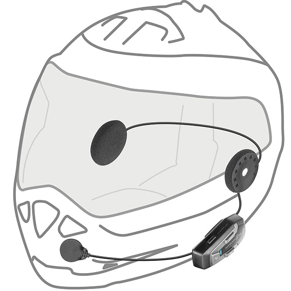 Interphone UCOM6R full face helmet mounting