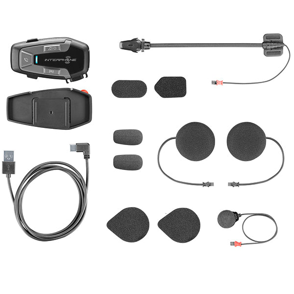 Interphone UCOM6R BLuetooth intercom pack contents