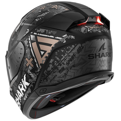 Shark Skwal I3 Hellcat Helmet MAT KUA - Matt Black / Chrome / Anthracite