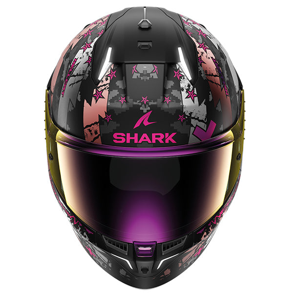 Shark Skwal I3 Hellcat Helmet MAT KUV - Matt Black / Chrome / Violet