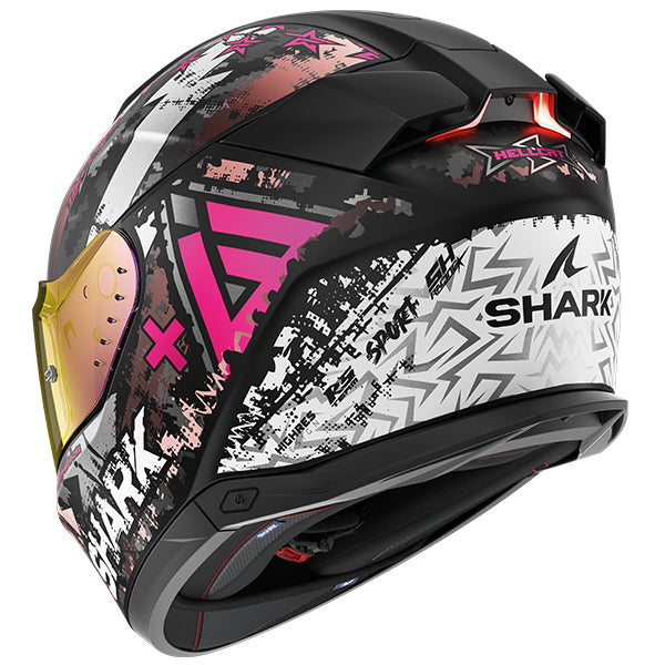 Shark Skwal I3 Hellcat Helmet MAT KUV - Matt Black / Chrome / Violet