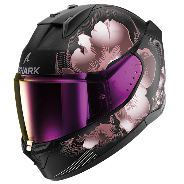 Shark D-Skwal 3 Mayfer Helmet Mat KVQ - Matt Black / Pink