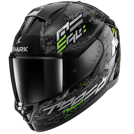 Shark Ridill 2 Molokai Helmet - Black / Green KSG