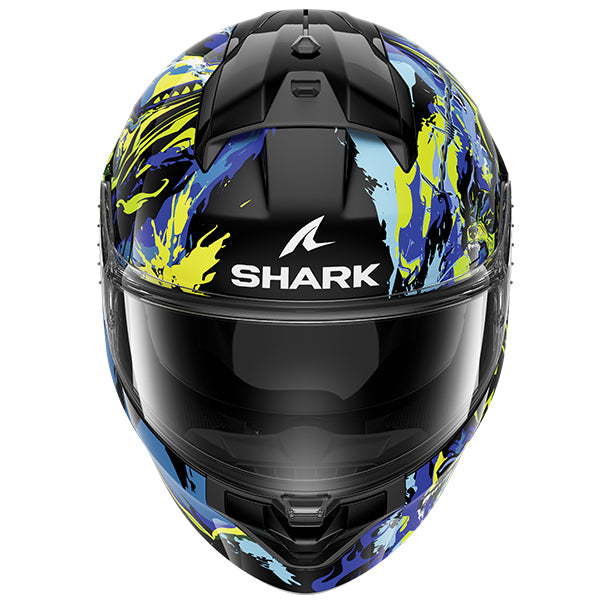 Shark Ridill 2 Raging Beast Helmet - Black / Blue / Green KBG