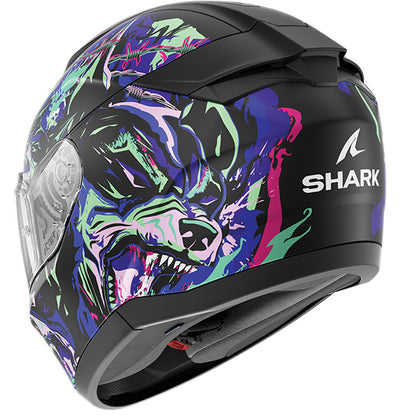 Shark Ridill 2 Raging Beast Helmet - Matt Black / Green MAT KVG