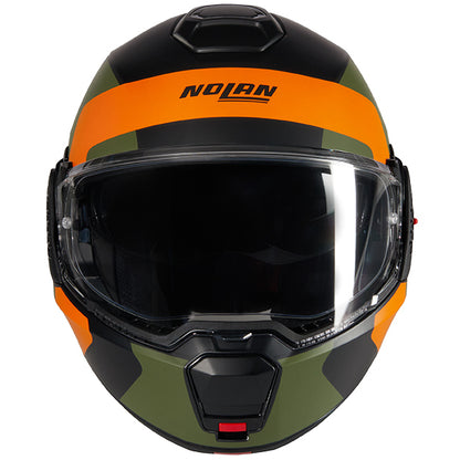 Nolan N120-1 Omocromo 345 Helmet - Green / Orange / Black