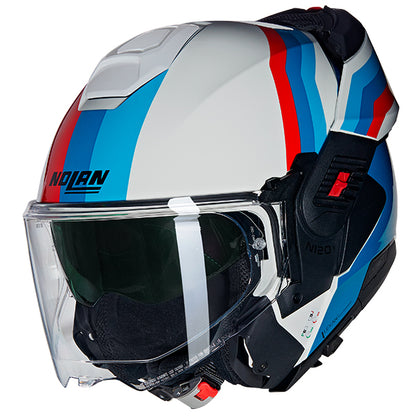 Nolan N120-1 Lineo 347 Helmet - White / Blue / Red