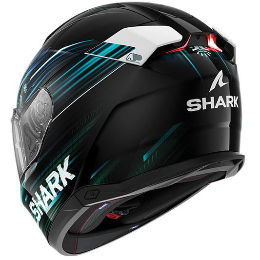 Shark Skwal I3 Light-Blur Helmet KBG - Black / Blue / Green