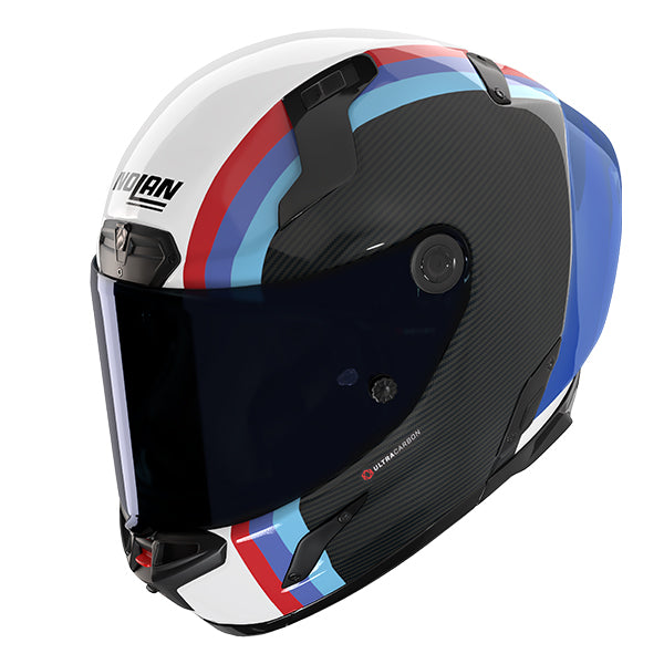 Nolan X-804 RS Gemini 365 Helmet - Carbon / Blue / Red