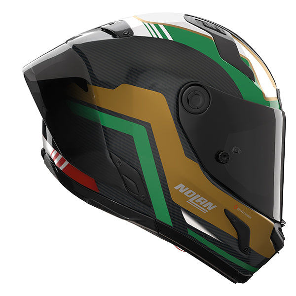 Nolan X-804 RS Piega 367 Helmet - Gold / Red / Green