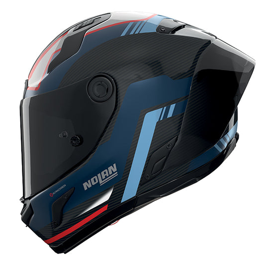 Nolan X-804 RS Piega 366 Helmet - Carbon / Blue / Red
