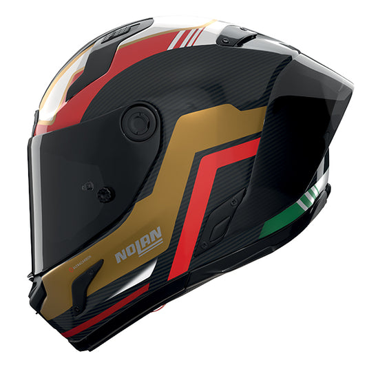 Nolan X-804 RS Piega 367 Helmet - Gold / Red / Green