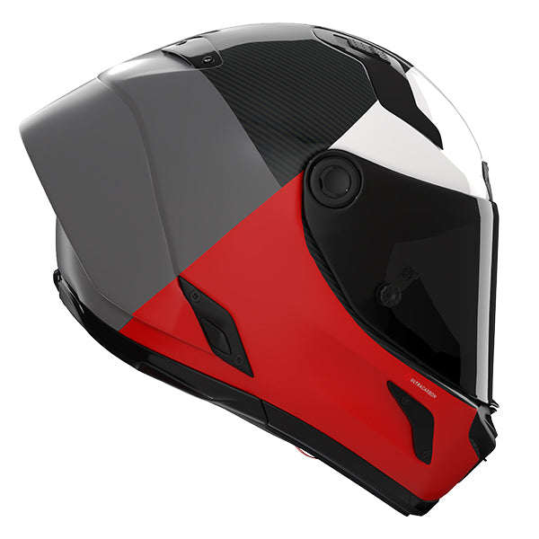 Nolan X-804 RS Blocco 369 Helmet - Carbon / Grey / Red