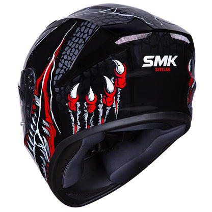 SMK Stellar Taotei Helmet GL263 - Black / Red
