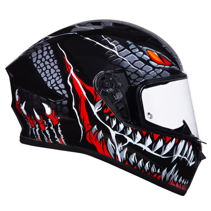 SMK Stellar Taotei Helmet GL263 - Black / Red