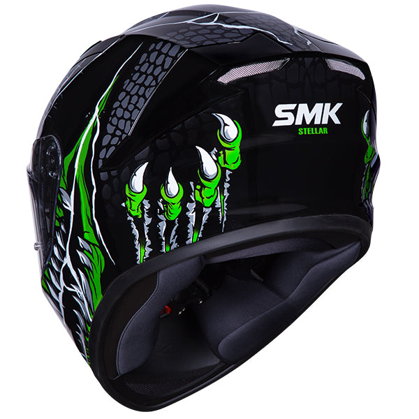 SMK Stellar Taotei Helmet GL268 - Black / Green