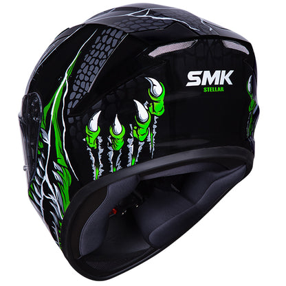 SMK Stellar Taotei Helmet GL268 - Black / Green