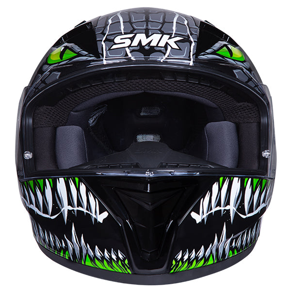 SMK Stellar Taotei Helmet GL268 - Black / Green
