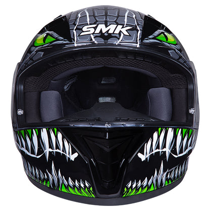 SMK Stellar Taotei Helmet GL268 - Black / Green