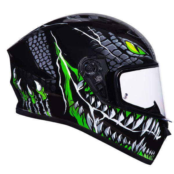 SMK Stellar Taotei Helmet GL268 - Black / Green