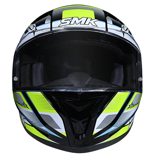 SMK Stellar Sport Uno Helmet GL214 - White / Yellow
