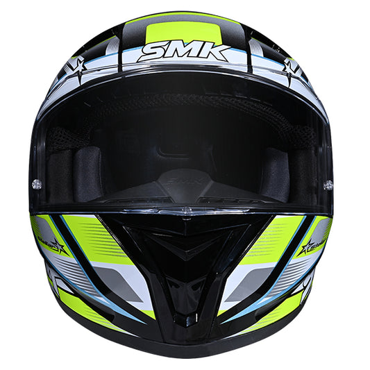 SMK Stellar Sport Uno Helmet GL214 - White / Yellow