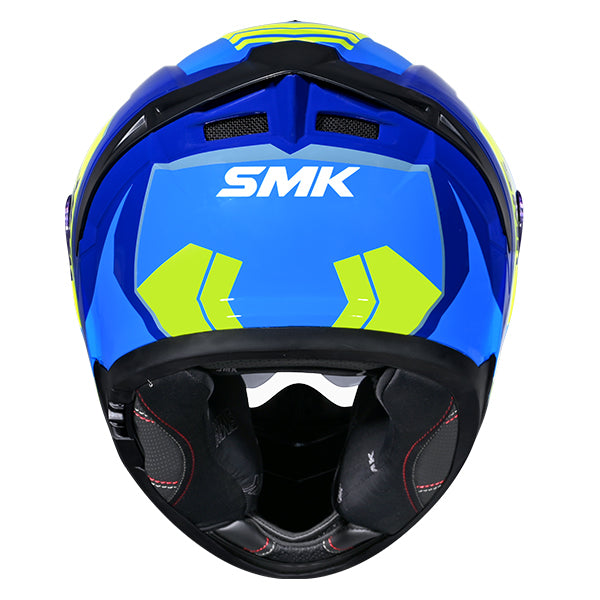 SMK Typhoon Aerot Helmet GL545 - Blue / Yellow