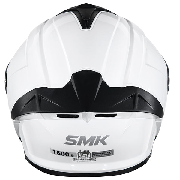 SMK Typhoon Unicolour Helmet GL100 - White