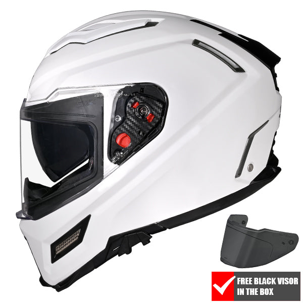 SMK Agnar Unicolour Helmet GL100 - White