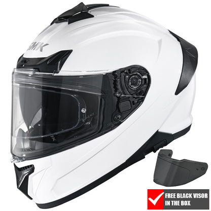 SMK Typhoon Unicolour Helmet GL100 - White