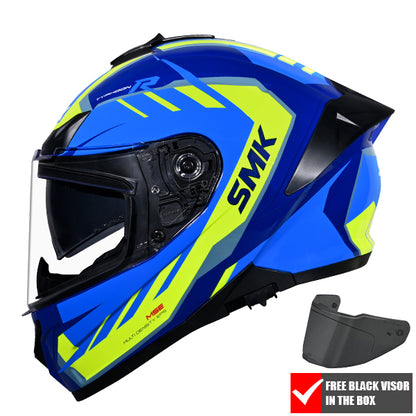 SMK Typhoon Aerot Helmet GL545 - Blue / Yellow