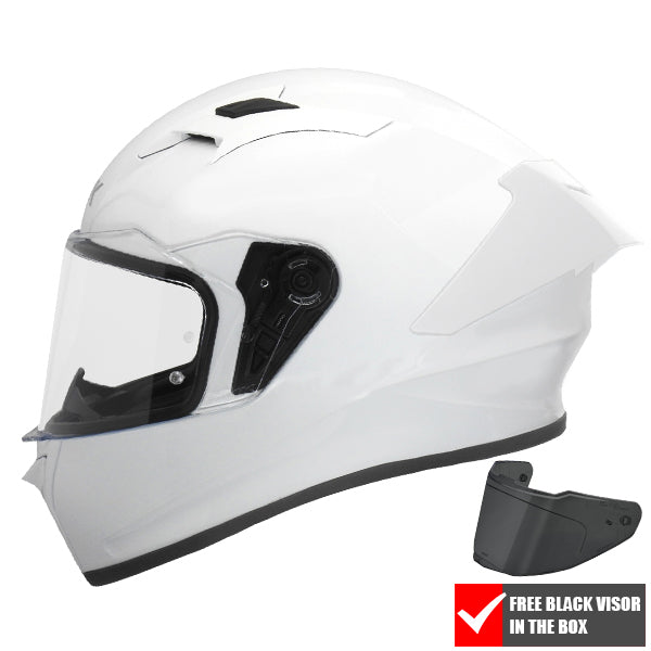 SMK Stellar Unicolour Helmet GL1000 - White