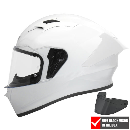 SMK Stellar Unicolour Helmet GL1000 - White