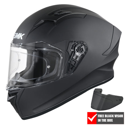 SMK Stellar Unicolour Helmet MA200 - Matt Black